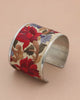 Embroidered Lotus Cuff Bracelet