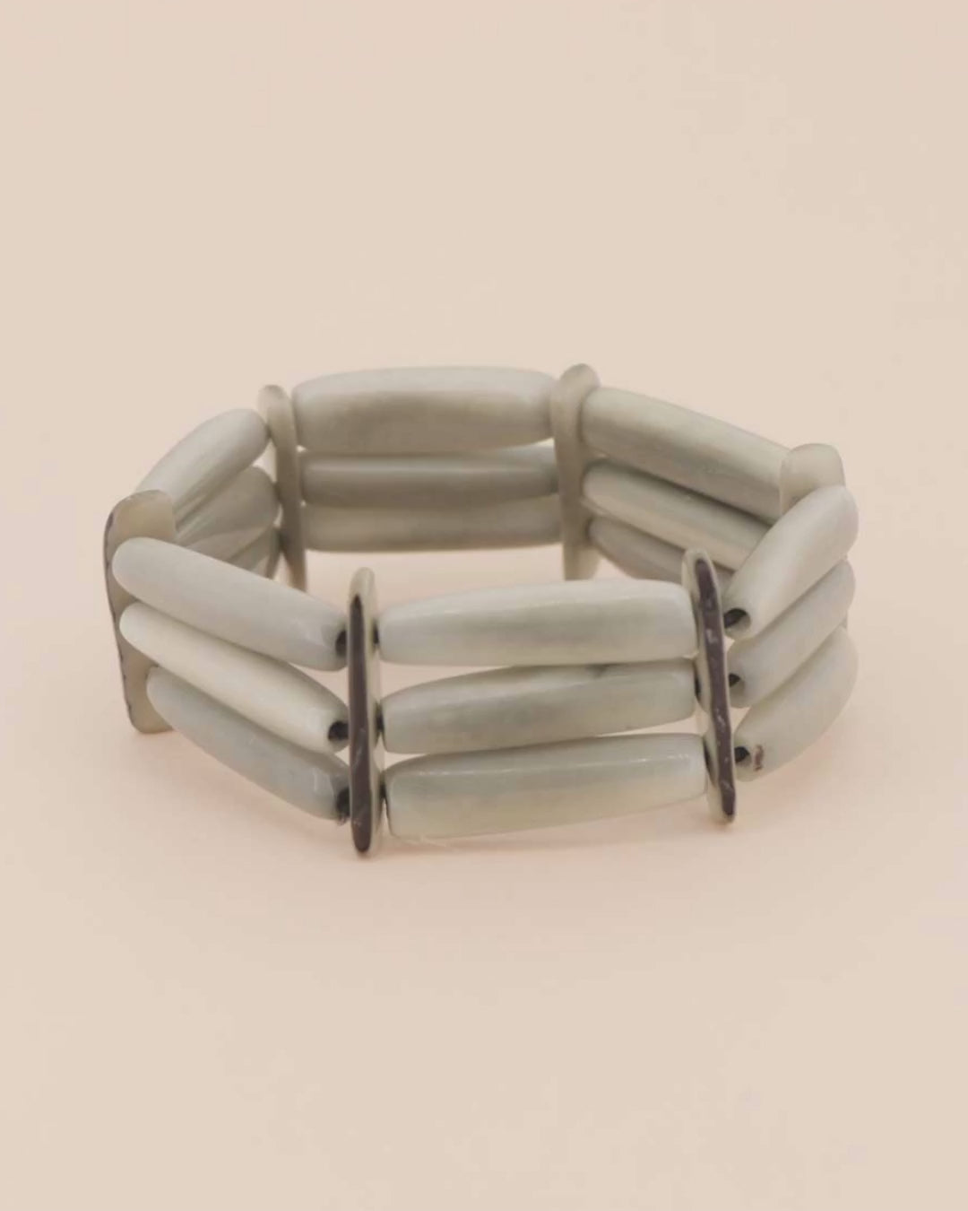 Pastel Tagua Tube Bracelet