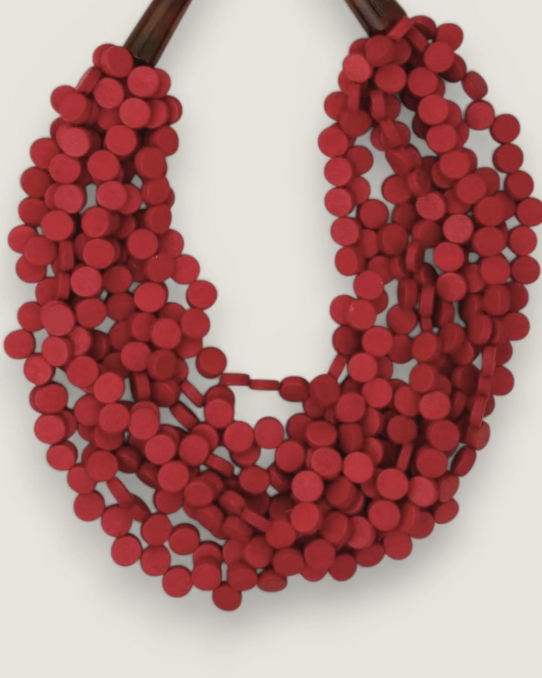 Twisted Multi-Strand Red Necklace