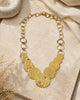 Hammered Brass Disc Necklace
