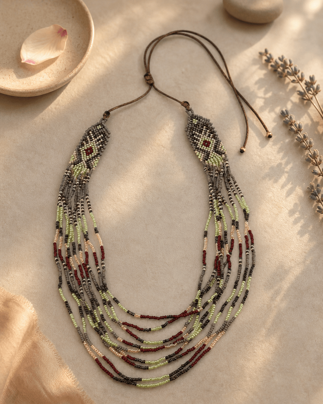 Southwest Dreams Beaded Necklace — necklaces, vibey closeup lifestyle photo