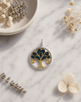 Tree of Life Swarovski Pendant, Thailand — charms & pendants, editorial marble lifestyle photo