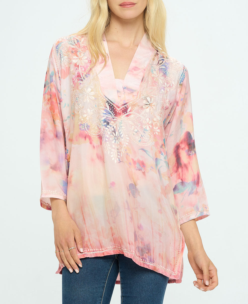 V Neck Tunic Top