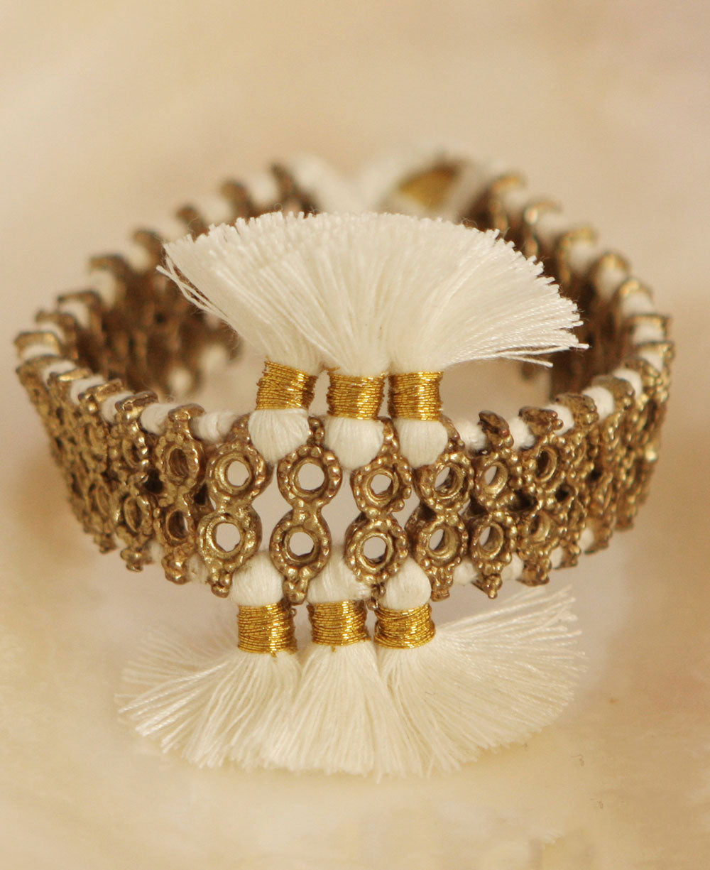 Tassel Trio Brass Bracelet