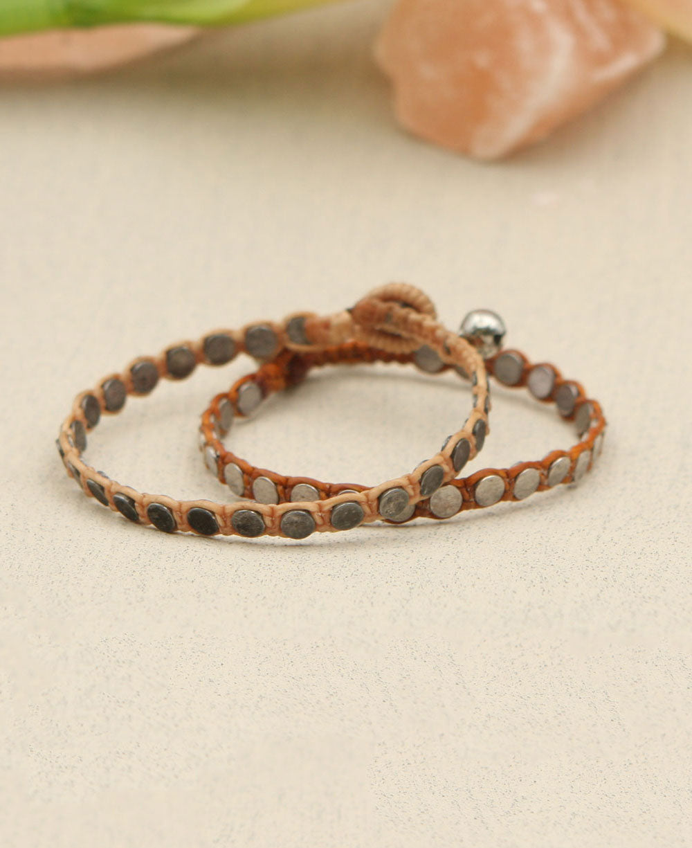 Woven Disk Bracelet