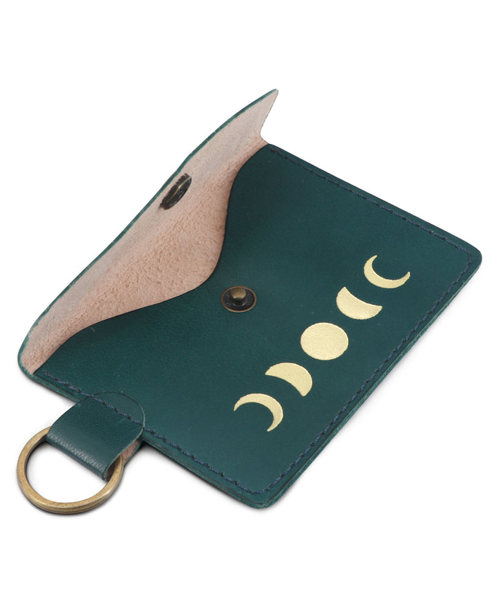Moon Phase Leather Card Holder