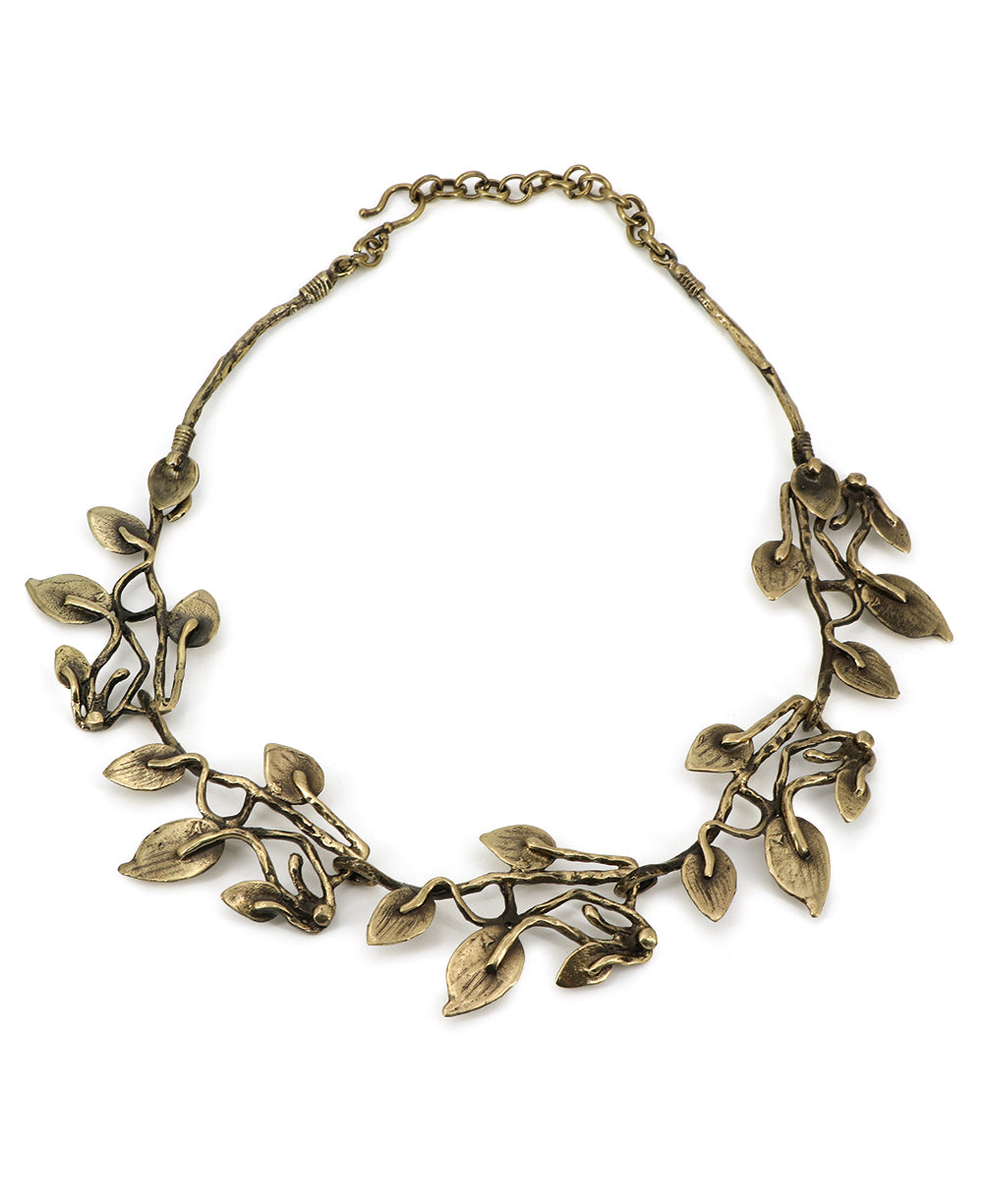 Vine and Leaves Collar Necklace