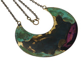 Patina Crescent Necklace