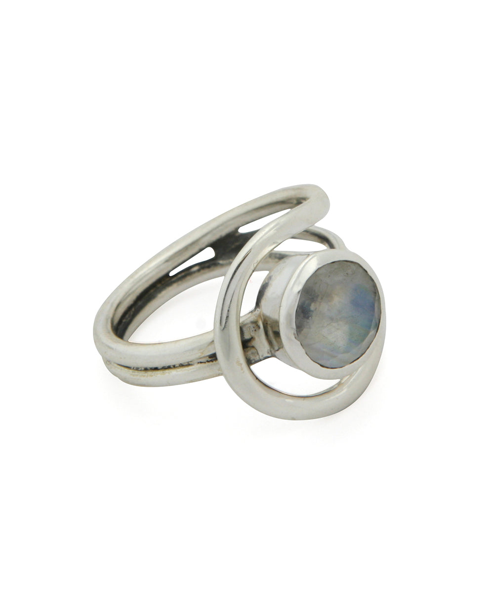 Moonstone Loop Ring