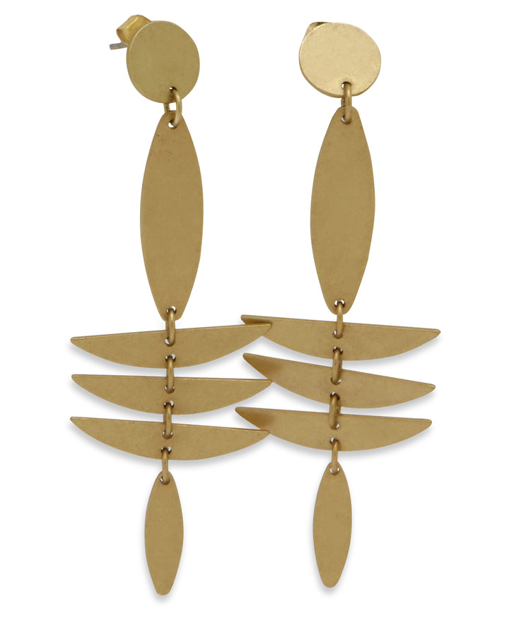 Brass Geometric Earrings