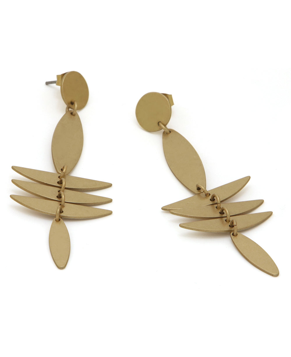 Brass Geometric Earrings
