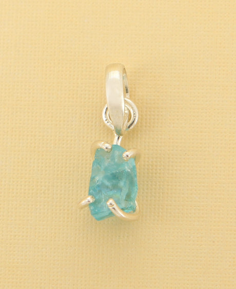 Raw Cut Apatite Pendant