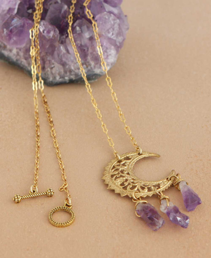 Mystical Moon Gemstone Necklace