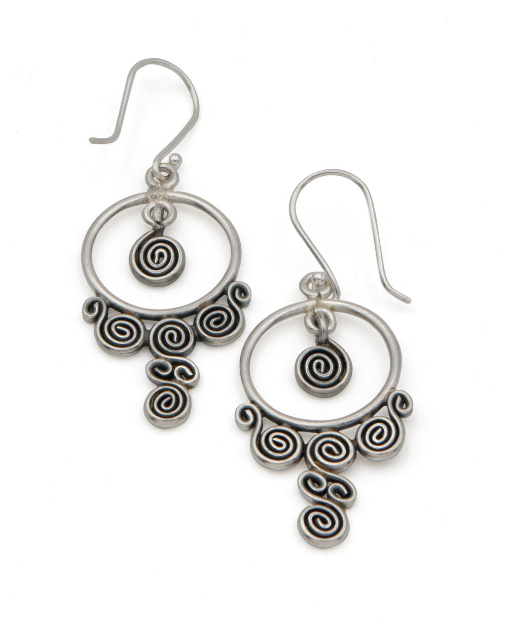 Trickling Circle Earrings