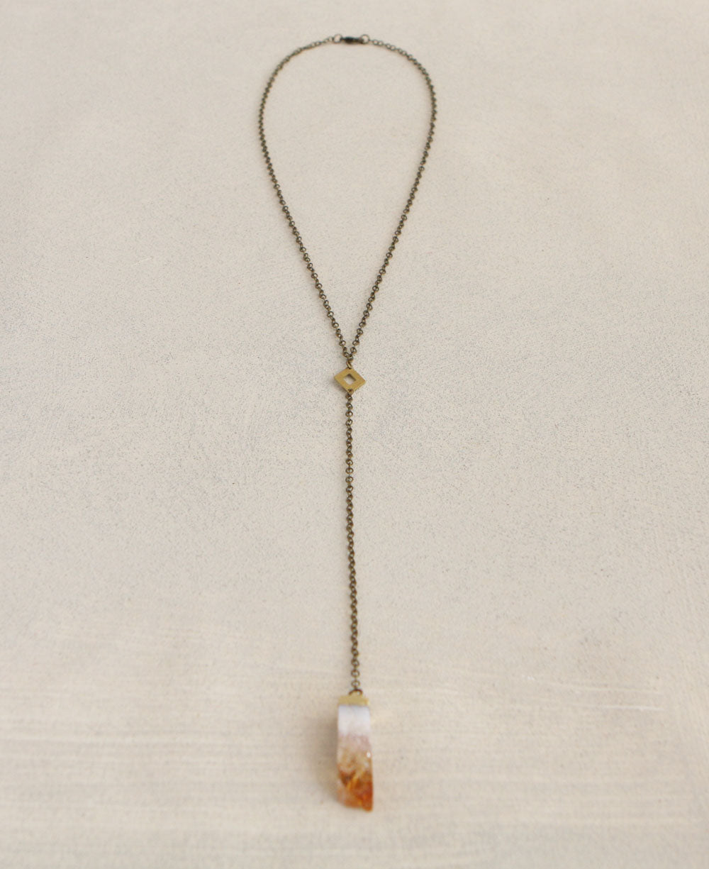 Gemstone Lariat Necklace