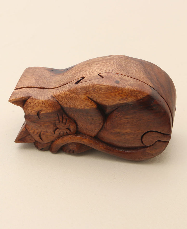 Napping Cat Puzzle Box