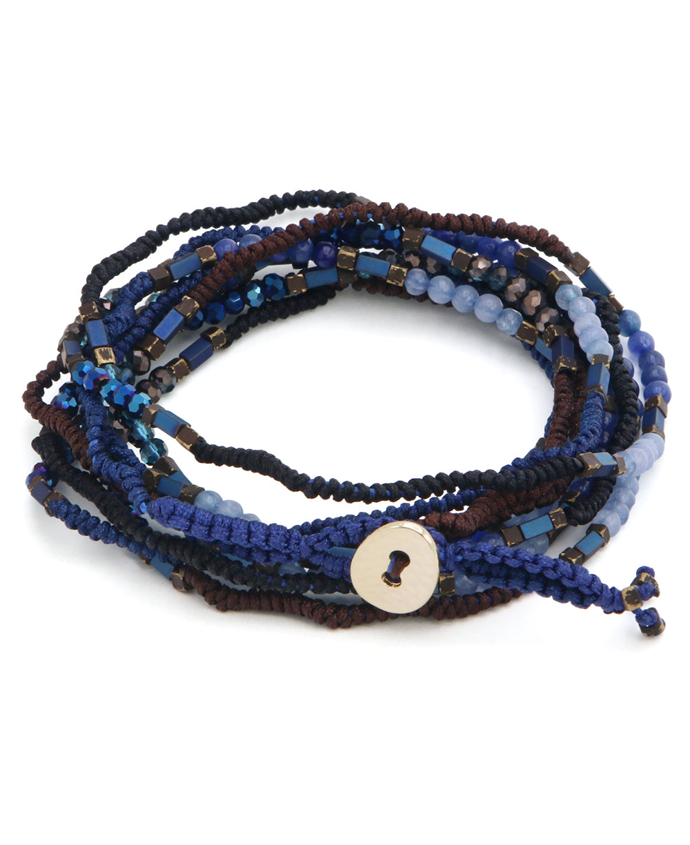 Blue Beaded Bracelet