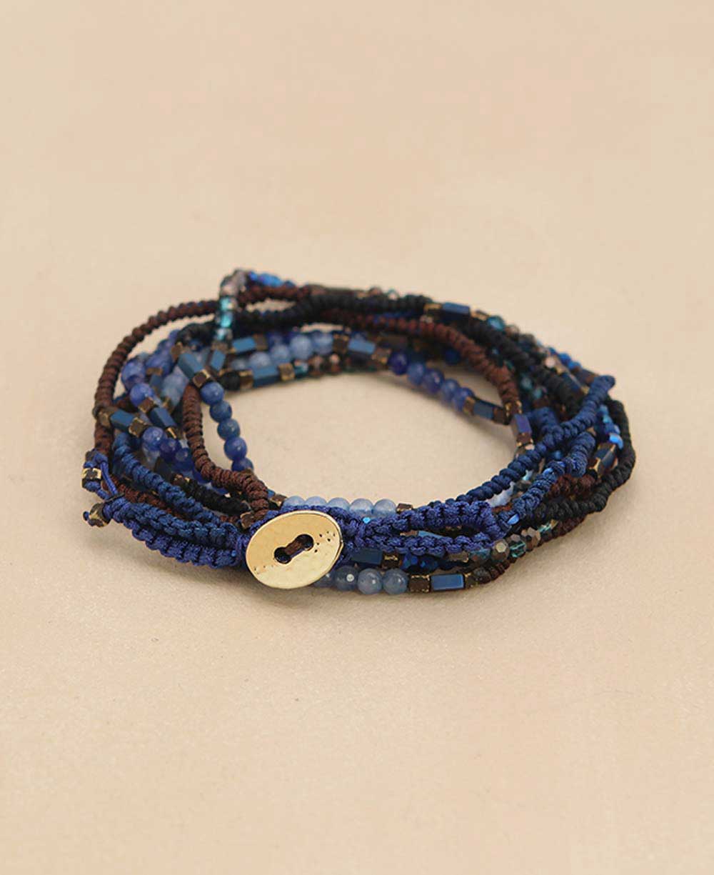 Blue Beaded Bracelet