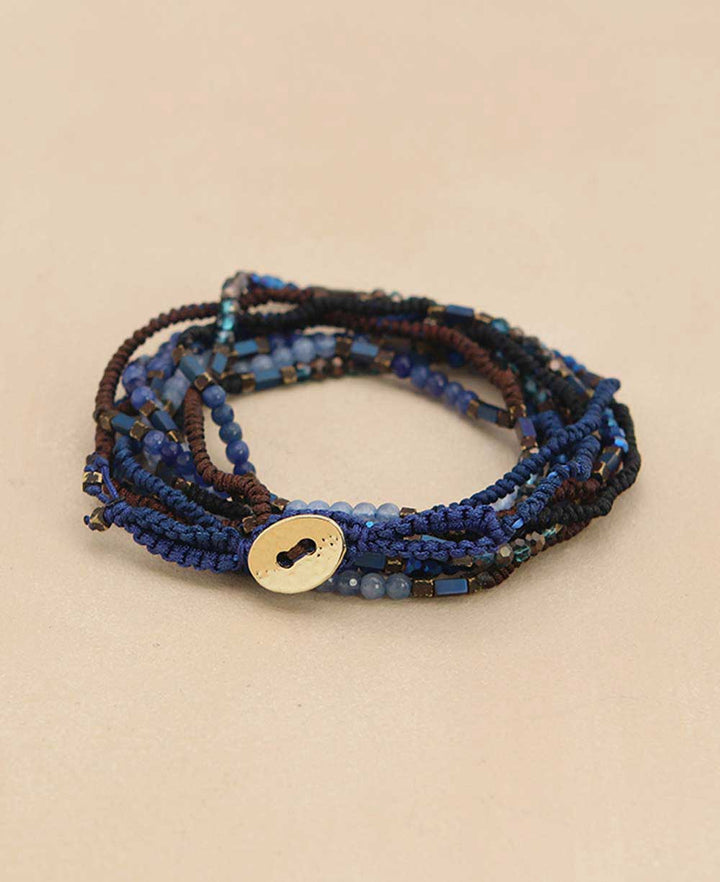 Blue Beaded Bracelet