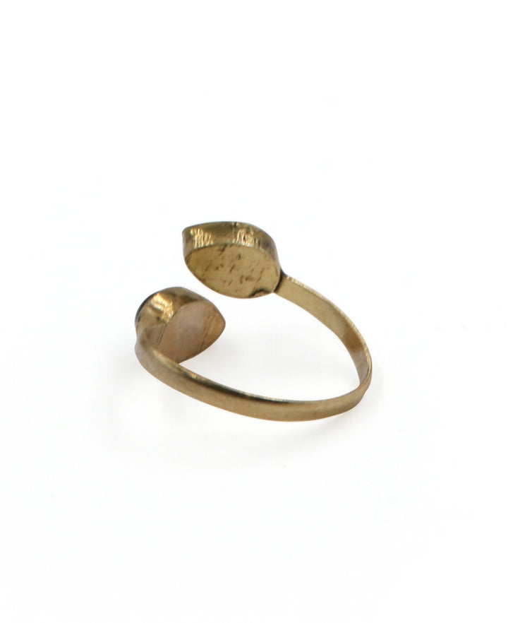 Wraparound Brass Petal Ring