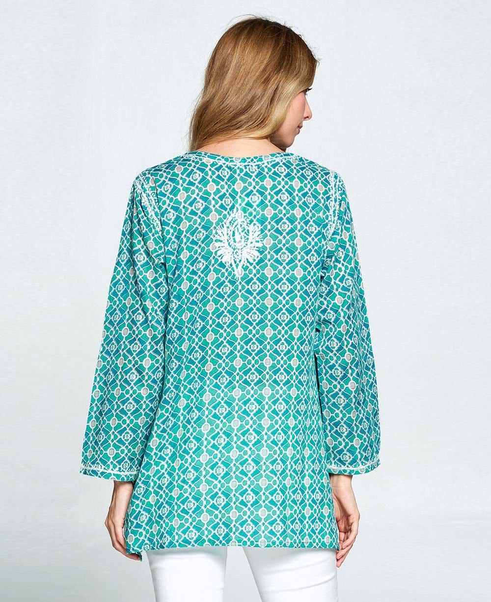 Women’s Embroidered Mosaic Tunic Top