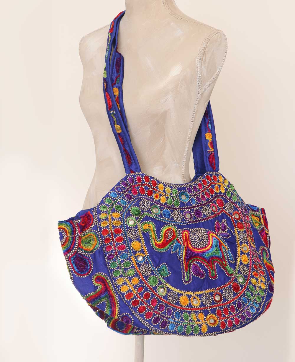 Designer Multi Colored Exotic Design Hand Embroidered Banjara Shoulder –  Crafts of India