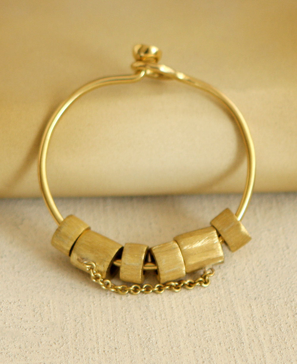 Beaded Brass Bracelet