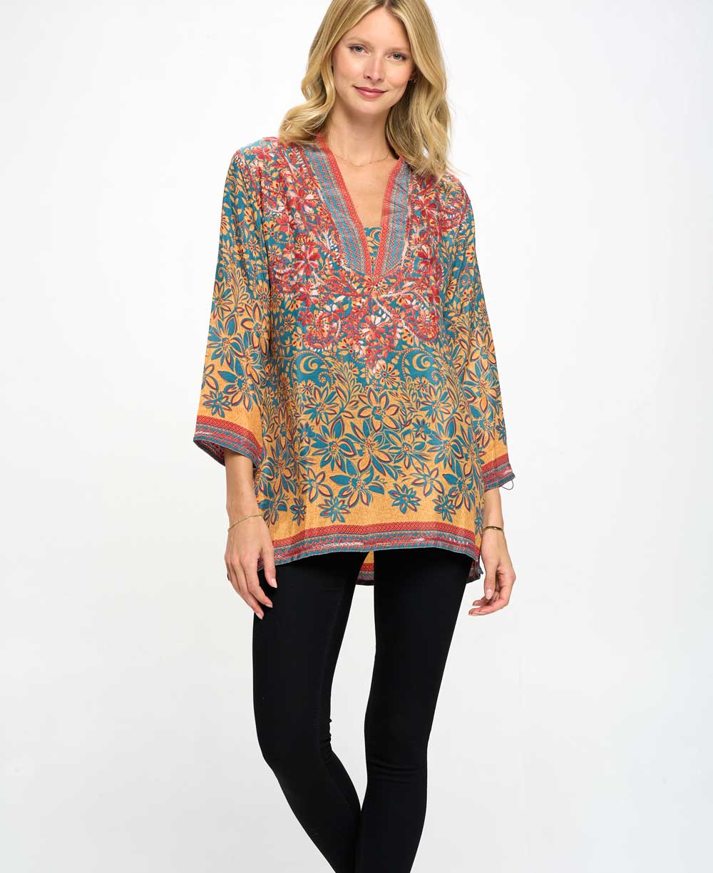 Embroidered Tunic Top