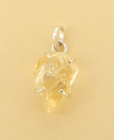Raw Cut Citrine Pendant