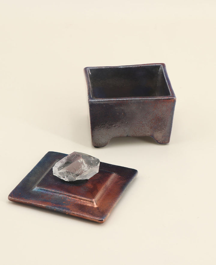 Copper Toned Ceramic Dream Box, Handmade