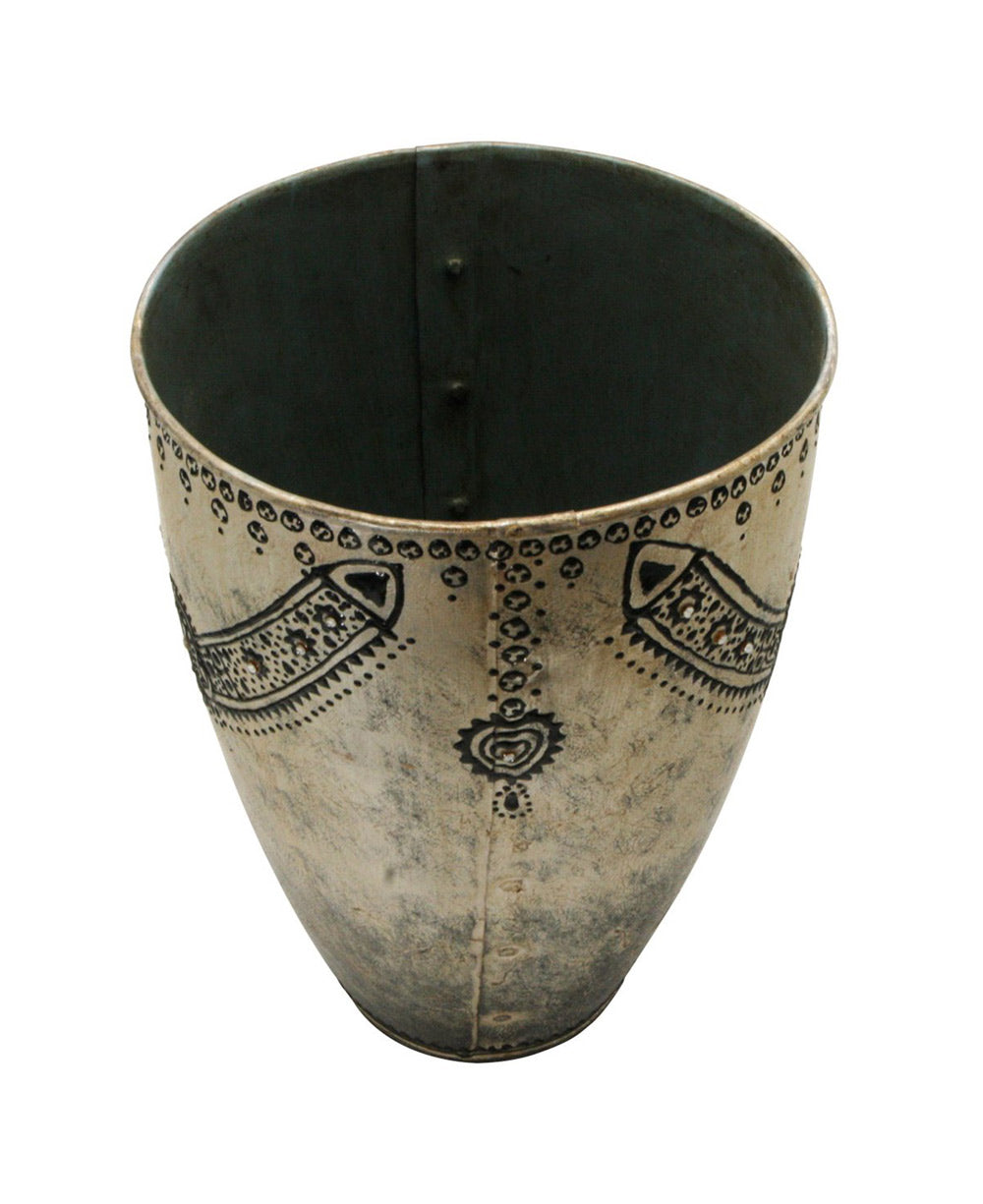 Silver Metallic Vase