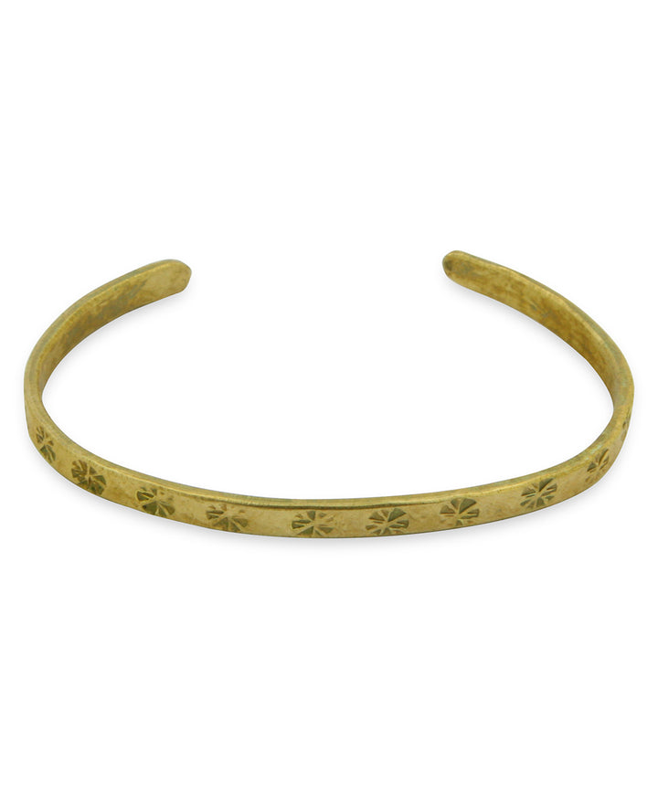 Fair Trade Textured Brass Cuff Bracelet, Chile