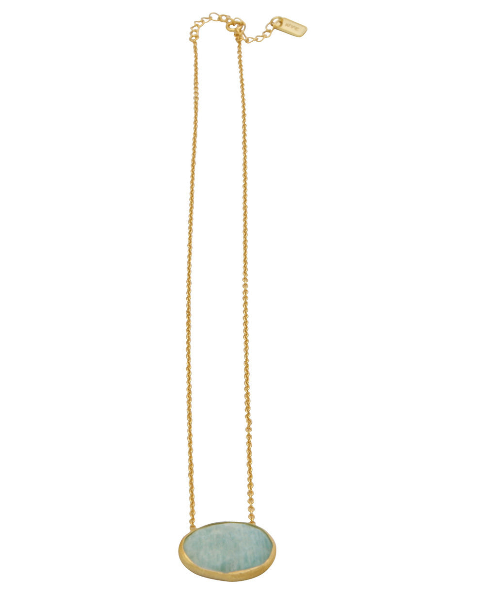 Amazonite Gemstone Pendant Necklace
