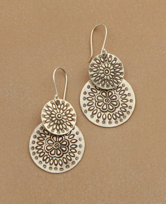 Hill Tribe Disk Earrings