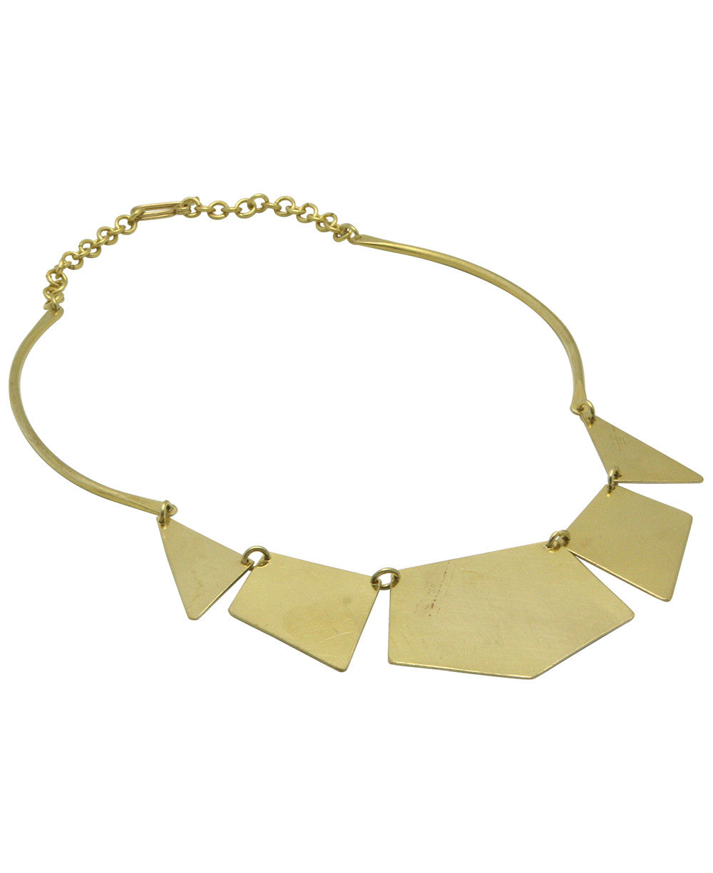 Geometric Brass Necklace