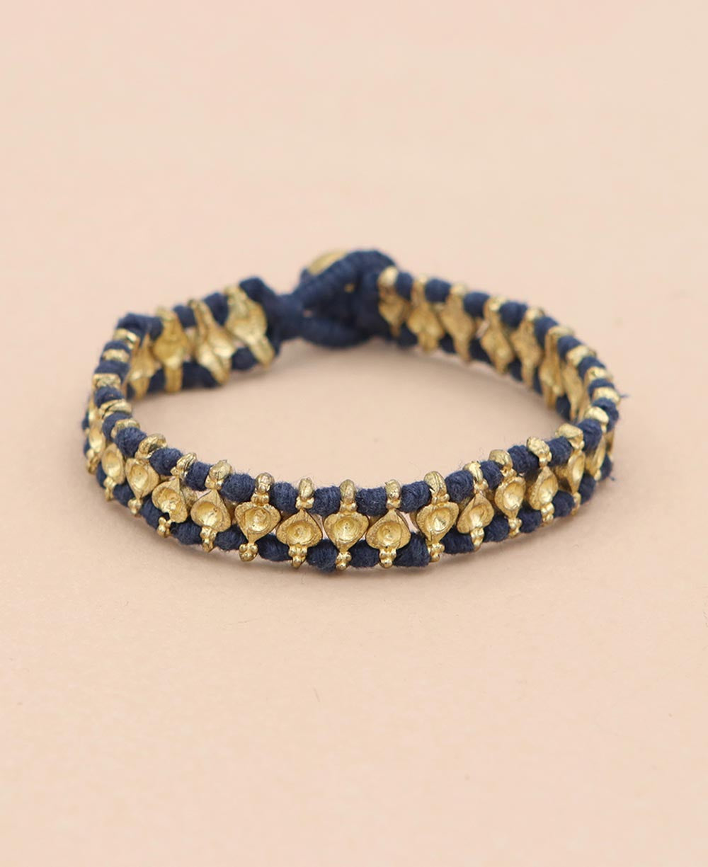 Gold Weave Bunee Bracelet