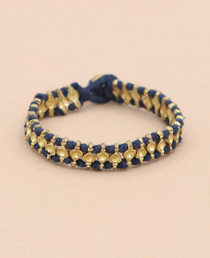 Gold Weave Bunee Bracelet