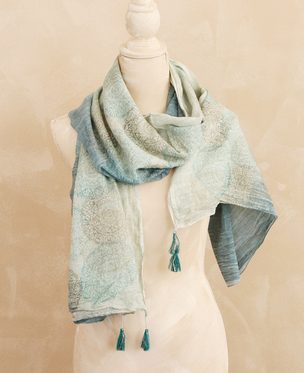 Blue Indian Scarf
