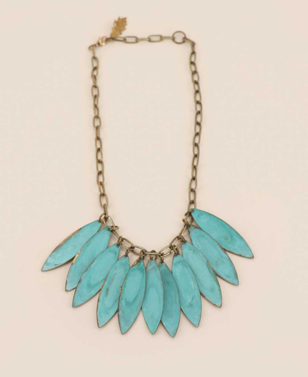 Leaf Brass Necklace