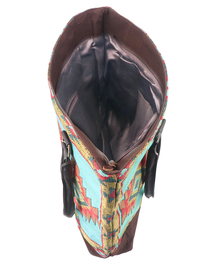 Tribal Tapestry Woven Textile Shoulder Bag with Native Designs