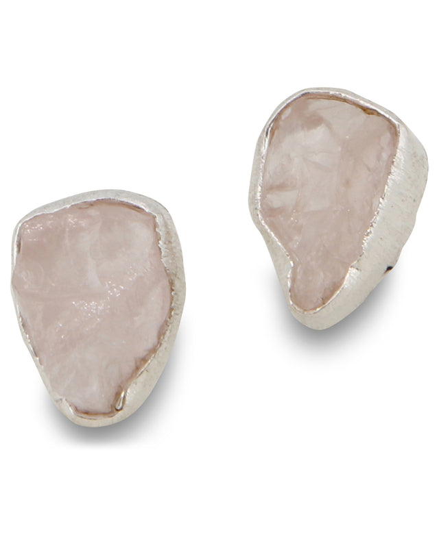 Rose Quartz Stud Earrings
