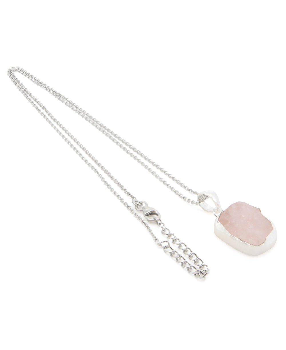 Rose Quartz Crystal Necklace