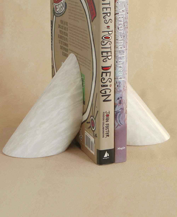 Pearl White Bookends