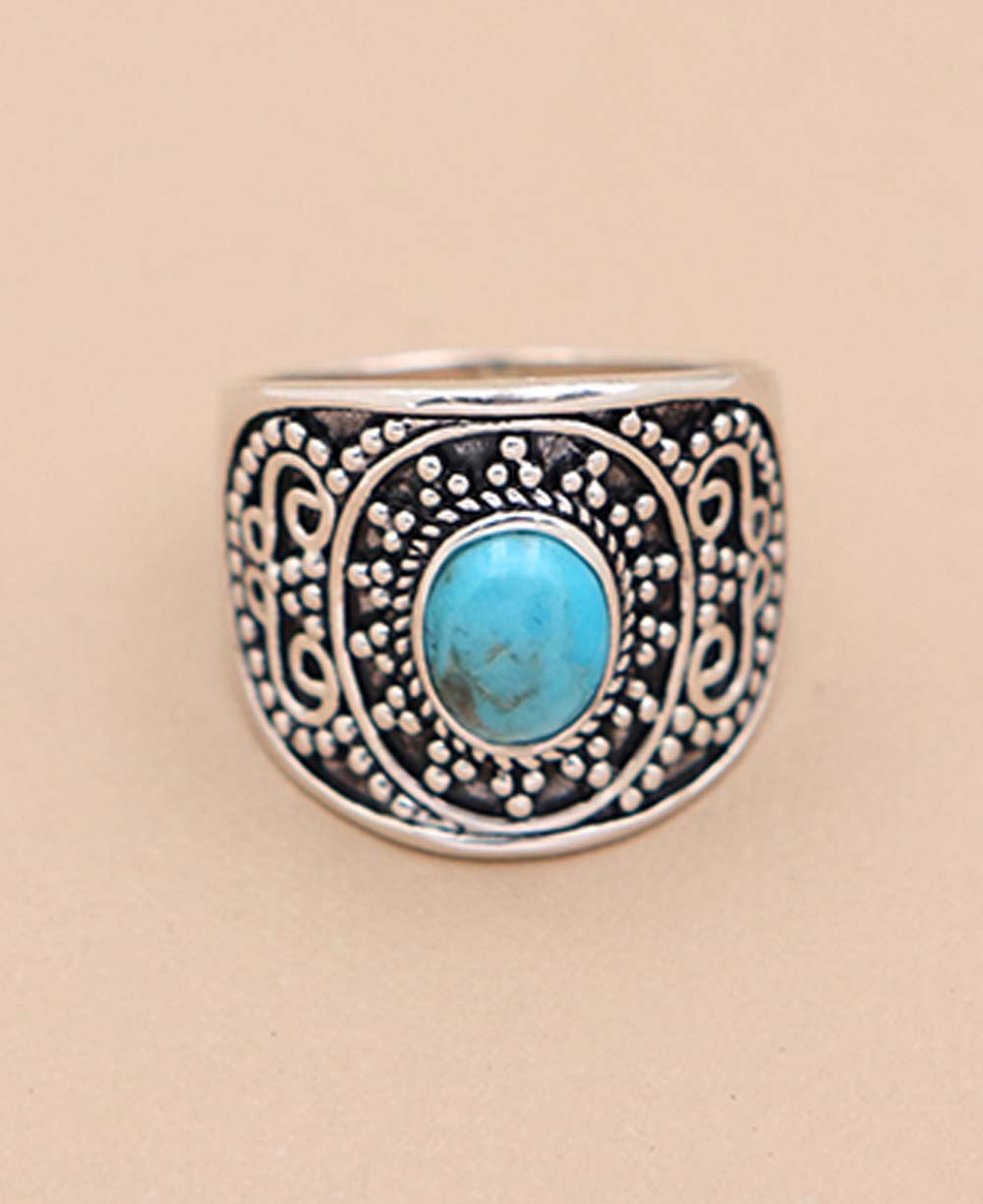 Beaded Silver Ring