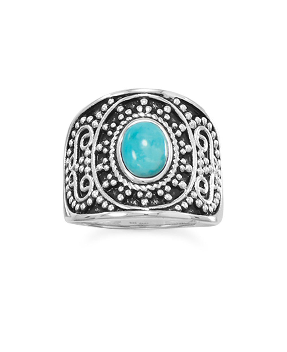 Beaded Silver Ring