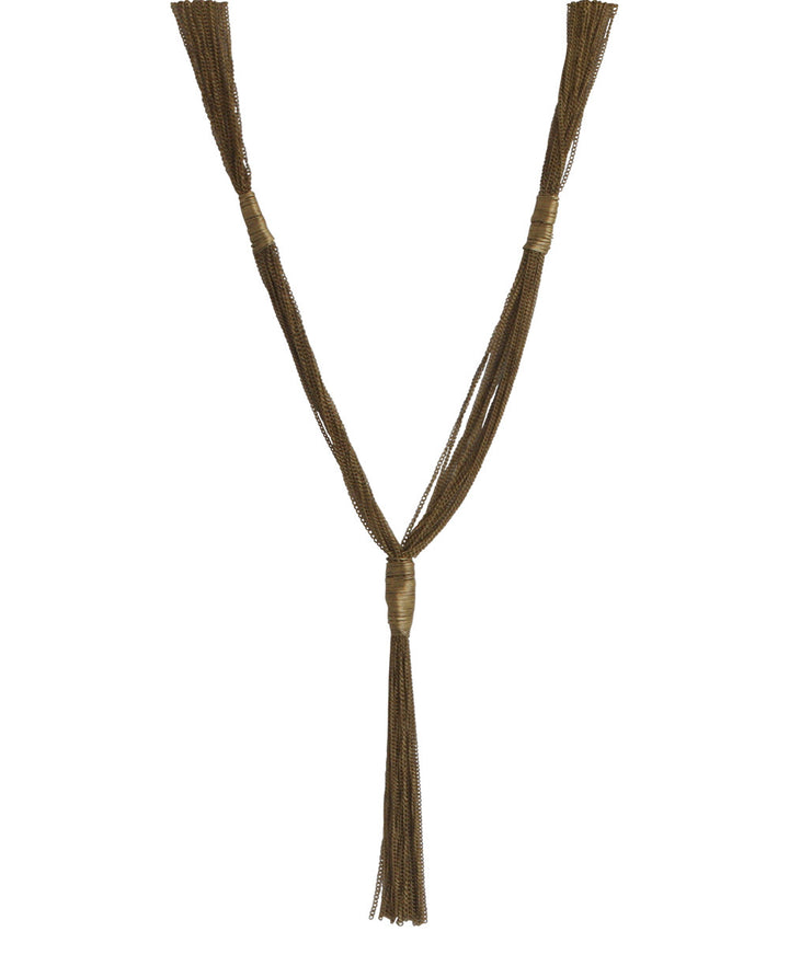 Brass Tassel Necklace