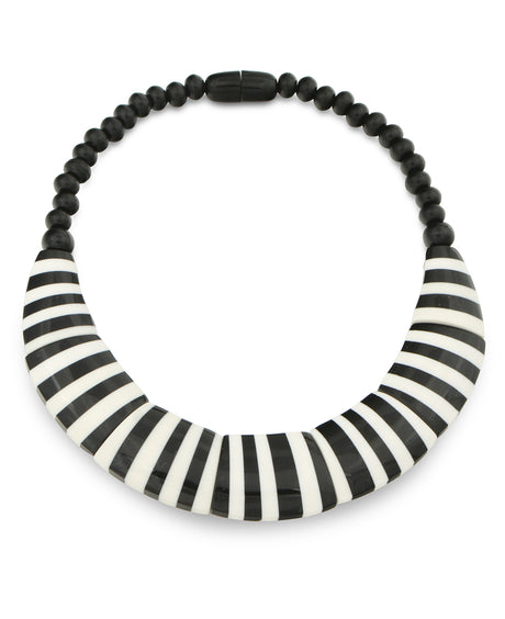 Black and White Bib Necklace