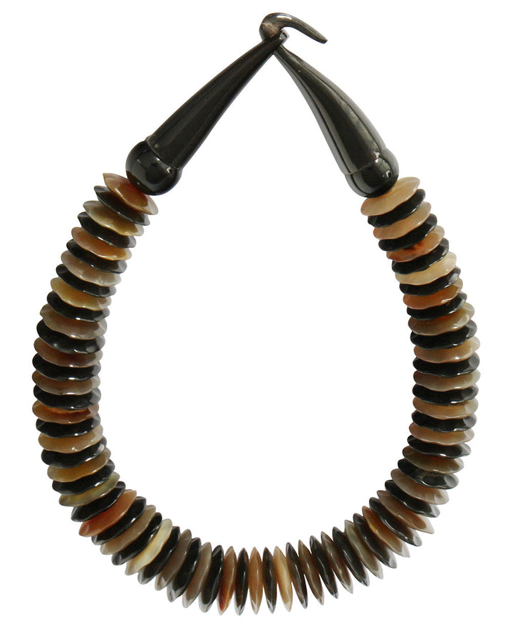Black and Brown Nepali Disk Necklace