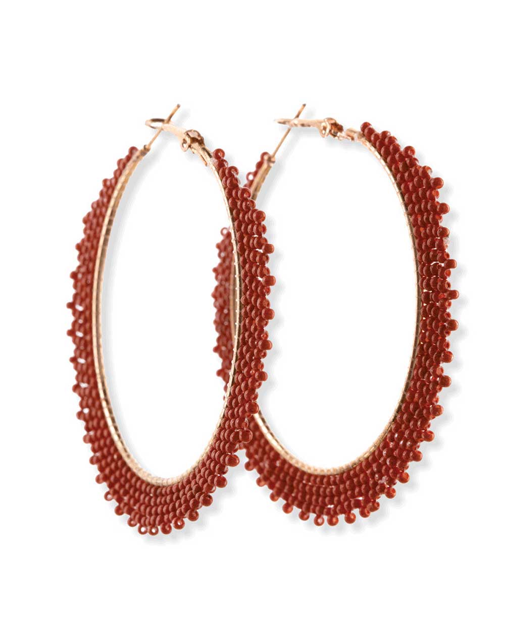 Beaded Hoop Earrings