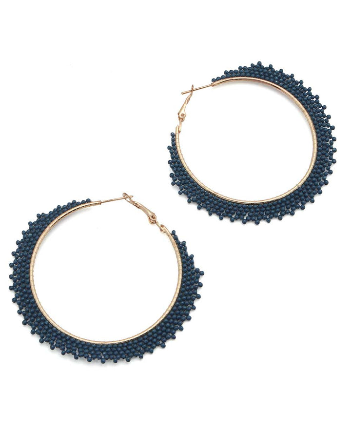Beaded Hoop Earrings